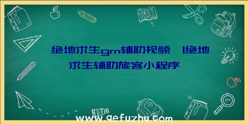 「绝地求生gm辅助视频」|绝地求生辅助旅客小程序